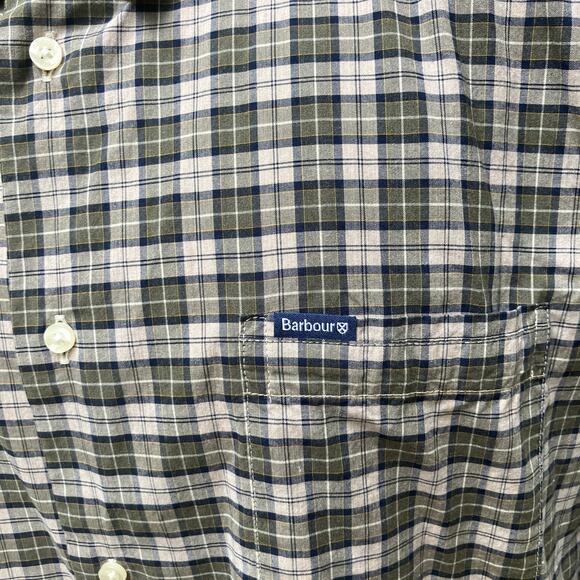 Barbour Lomond Tartan Shirt Sz XL Tan Brown Tailored Fit Button Up Collar Casual - Picture 6 of 10